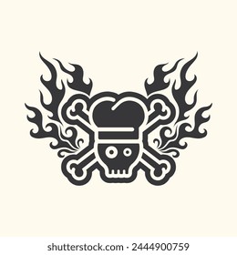 hat chef logo template vector illustration