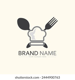 hat chef logo template vector illustration