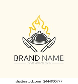 hat chef logo template vector illustration