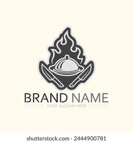 hat chef logo template vector illustration