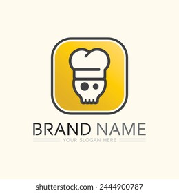 hat chef logo template vector illustration