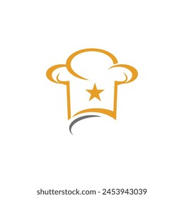 hat chef logo template vector illustration