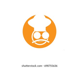 hat chef logo template vector illustration