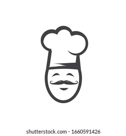 hat chef logo vector illustration design