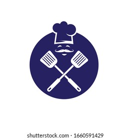 hat chef logo vector illustration design