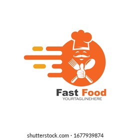 hat chef logo vector illustration design