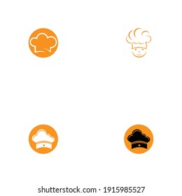 hat chef logo vector illustration template design
