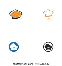 hat chef logo vector illustration template design