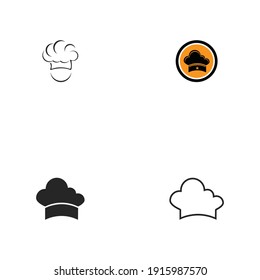 hat chef logo vector illustration template design