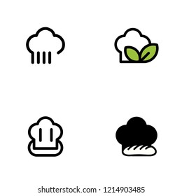 Hat Chef Outline Set Idea Creative Abstract Business Modern Logo