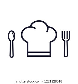Hat chef ,restaurant icon logo template