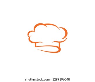 hat chef with star logo template vector illustration