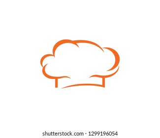 hat chef with star logo template vector illustration