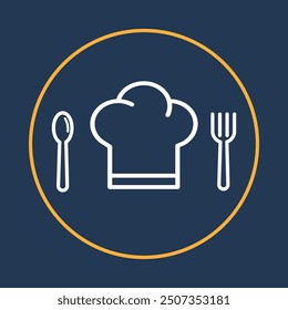 Hat chef trendy icon valid abstract vector illustration colorful artwork beautiful design.eps