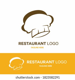 Hat chef vector logo concept for restaurant business