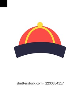 vector de estilo plano del icono chino	