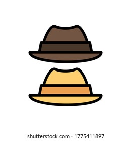 Hat, clothes icon. Simple color with outline vector elements of hipster style icons for ui and ux, website or mobile application