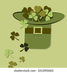 Hat with a clover on St. Patrick s day