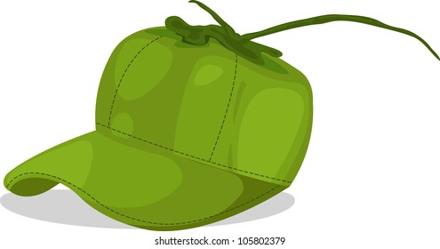 hat coconut fantasy party  illustration