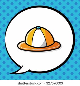 hat color doodle, speech bubble