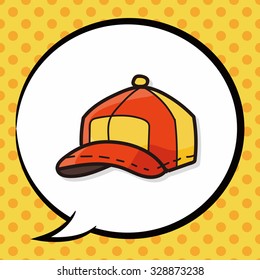 hat color doodle, speech bubble