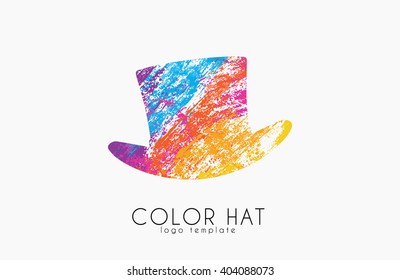 Hat. Color hat logo. Creative logo. Color logo.