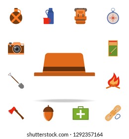 hat colored illustration icon. Camping icons universal set for web and mobile