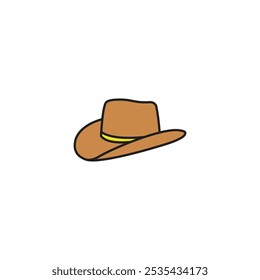 Hat colored vector icon on white background. Stock vector EPS10