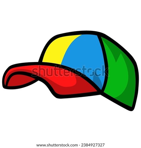 Hat Colorful Rainbow Colors Cap Snapback Vector Illustration