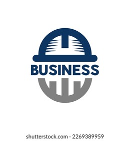 Hat construction safety illustration creative logo