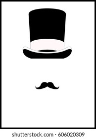 Hat contrasting with a mustache