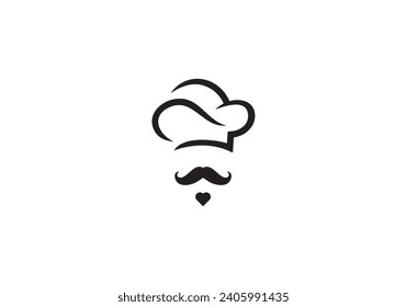 hat cook and chef logo. food, restaurant symbol design icon template