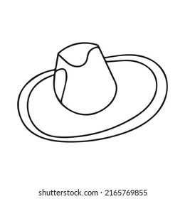 hat cowboy doodles element design. popular abstract line doodles
