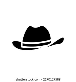 hat cowboy glyph icon vector. hat cowboy sign. isolated symbol illustration