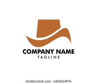 Hat Cowboy Vector Logo Template