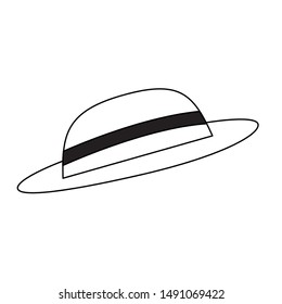 Hat design, Cloth costume accessory wear decoration uniform and object theme Vector illustration