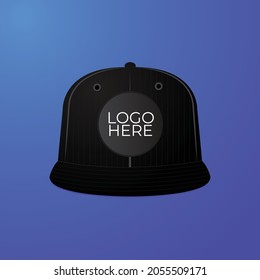 hat design with logo on the front. can be used as a mockup.
