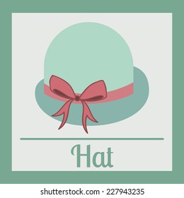 Hat design over blue background, vector illustration
