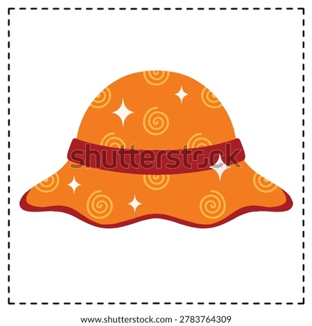 Hat designs in various shapes. Cute hat design illustrations. Hand drawn.