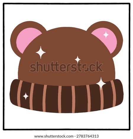 Hat designs in various shapes. Cute hat design illustrations. Hand drawn.