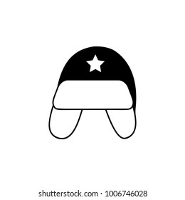 hat with ear flaps icon. Elements of Russian culture icon. Premium quality graphic design icon. Simple icon for websites, web design, mobile app, info graphics on white background
