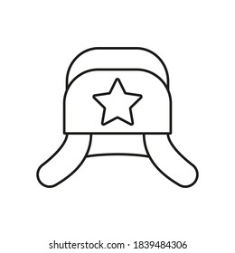 hat with earflaps icon element of winter clothes icon for mobile concept and web apps. Thin line winter hat icon can be used for web and mobile. Premium icon on white background