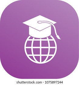 Hat education icon vector design