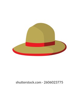 hat female summer fashion isolated icon vector illustration design