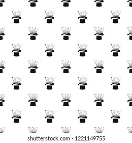 Hat and firework pattern seamless vector repeat geometric for any web design