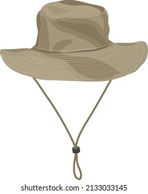 Hat Fisher Brown Isolated Object