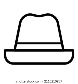 Hat Flat Icon Isolated On White Background