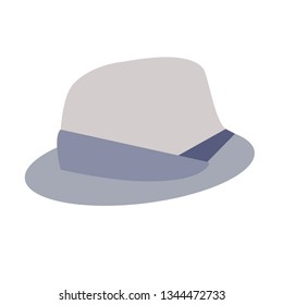 Hat flat illustration on white