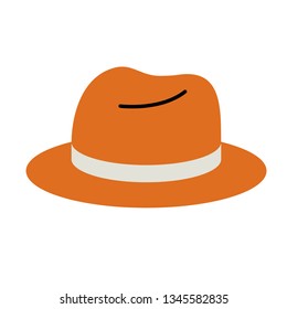 hat flat illustration on white