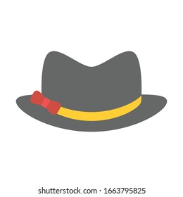 hat flat vector icon isolate 